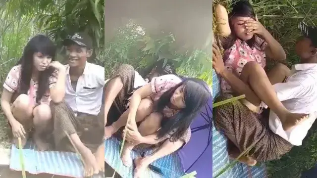 ထီးလေးကွယ်ပြီး ရှယ်တီးတဲ့ မြန်မာအတွဲလေး မြန်မာချောင်းရိုက်